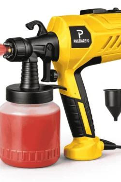 Pistola Elétrica Para Pintura Pulverizador de Tinta com Bico de Metal e Compressor 450w - Imagem 1