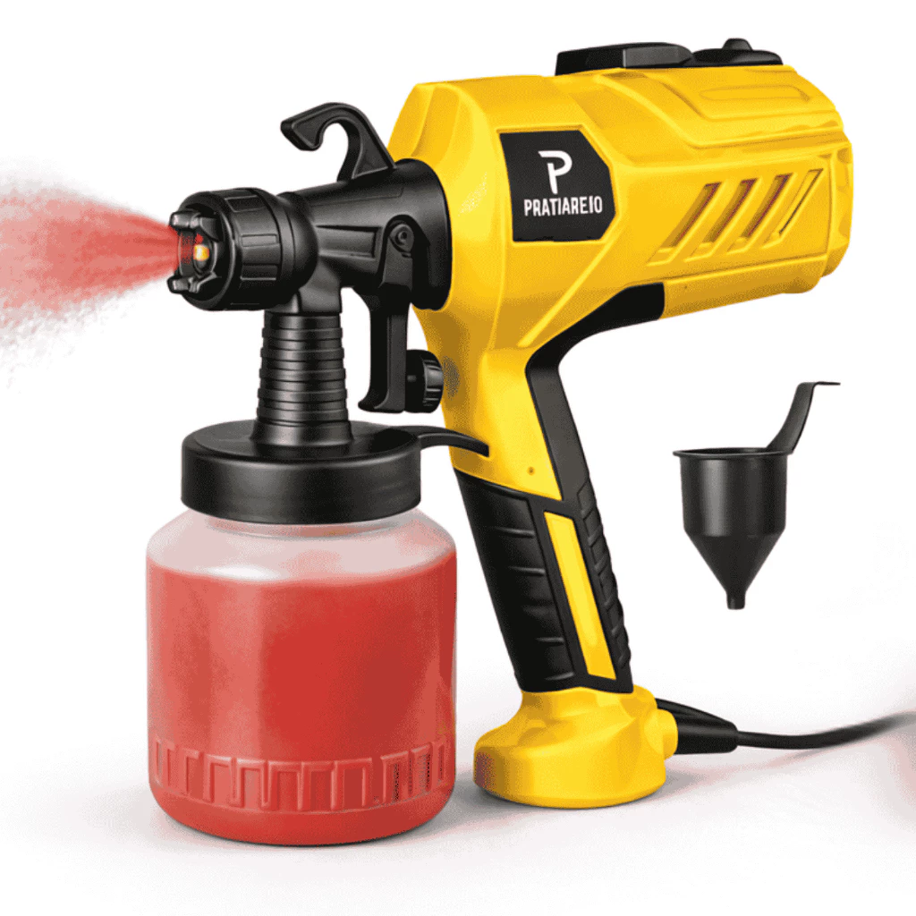Pistola Elétrica Para Pintura Pulverizador de Tinta com Bico de Metal e Compressor 450w - Imagem 1