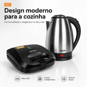 Startools Chaleira Eletrica em Aço Inox, Sanduicheira Grill 2 em 1 - Seu dia a dia mais completo. - Imagem 3