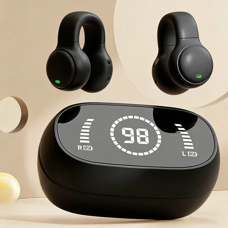 Fones de ouvido sem fio Bluetooth Ear-Hook 5.3 Mini fones de ouvido estéreo para Android Ios -B4 - Imagem 1